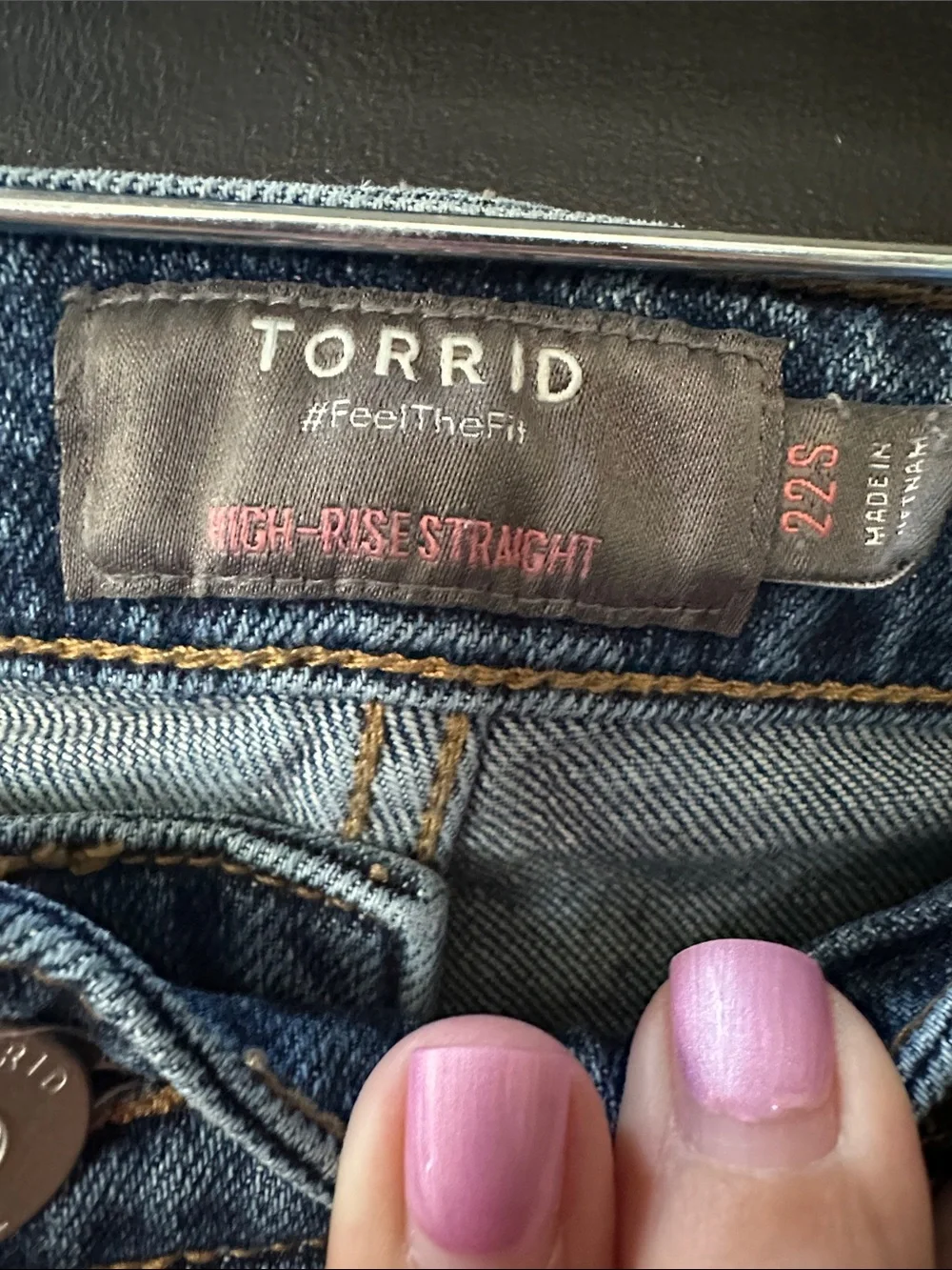 torrid Dark Blue Button-Fly Denim Jeans